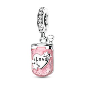 Chất Liệu Bạc 925 Hạt Charm Hồng Lật Điện Thoại Mặt Dây Chuyền Nữ Phù Hợp Với Ban Đầu Vòng Tay Dây Chuyền Tự Làm Phụ Kiện Trang Sức Quà Tặng