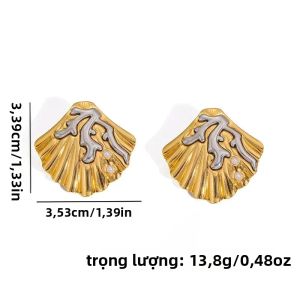anenjery | ANENJERY 316L Thép Không Gỉ Hình Học Trái Tim Hoa Tòn Ten Bông Tai Dành Cho Nữ Hợp Thời Trang Thời Trang Món Quà Trang Sức