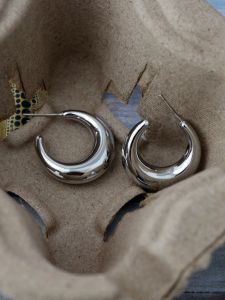 Elegant Moon Shape Hoop Earrings Trendy INS Style Alloy Silver Gold Plated Fashion Jewelry for Women Star Cloud Universe Theme