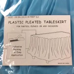 MLADEN Waterproof Table Skirt Oil Proof Plastic Self-adhesive Table Cover Birthday Wedding Parties Supplies Decoration