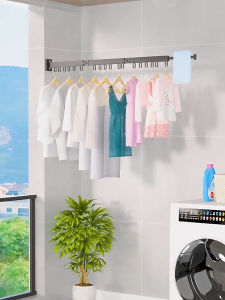 Space Saving Wall Mount Drying Rack | 360° Rotation & Foldable | Heavy Duty for Clothes Towel | Balcony Bathroom Indoor | Easy Install