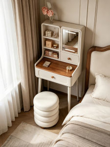 ZUNTONGGE | Solid Wood Makeup Dresser Nightstand Combination