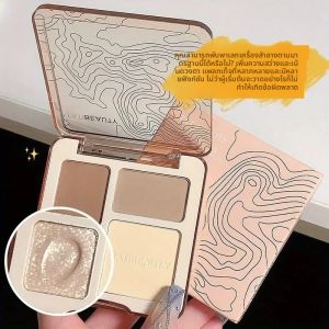 พาเลทท์คอนทัวร์ 4 สี TATIBEAUTY ใช้ได้หลากหลาย ทั้งเนื้อแมทท์ ไฮไลท์ชิมเมอร์ สำหรับอายแชโดว์และคอนทัวร์