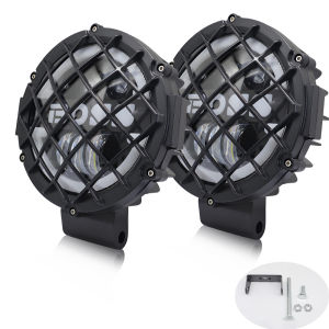 1/2 Pcs 7Inch Car LED Round Work Light Bar Driving Lamp Angel Eye Spot Lights for Jeep Off road Boat Tractor Truck 4x4 SUV ATV