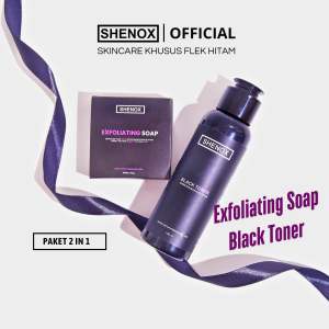 Shenox Skincare Flek Hitam Sabun Exfoliating dan Toner Exfoliating Resmi BPOM Dark Spot Bekas Jerawat Melasma Noda Hitam Di Wajah