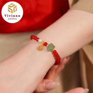 Viviann Original Good Luck Dragon Bracelet For Women Handmade Red Rope Wealth Bracelets Lovers Jewelry Friend 2024 New Year Birthday Gift Nafu Pendant Bracelets for Women Creative Ethnic Chinese Dragon Red Rope Bracelets  Amulet Jewelry Gifts