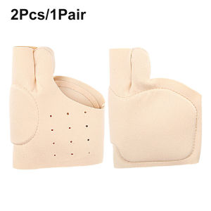 1Pair Hallux Valgus Toe Spacer Stretch Lycra Bunion Sleeve with SEBS Cushion Thick Forefoot Pad for Daily Foot Protection