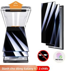 2 Chiếc Samsung Galaxy S24/S23/S22 + Ultra 5G Kính Cường Lực Bảo Vệ Màn Hình Với Bộ Cài Đặt Chống Trầy Xước Tự Động Bao Gồm Công Cụ Cài Đặt