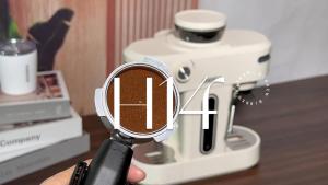 HiBREW 20Bar Espresso Machine With Ginder 2 in 1 Semi Automatic Coffee Maker Latte and Cappuccino Milk Frother Barista pro For Home H14