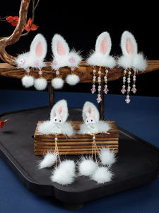 กิ๊บติดผมหูกระต่ายน่ารักสไตล์โบราณ ตกแต่งผมแบบยุคโบราณ วัสดุอื่นๆ ไม่ติดเพชร ใหม่ ราคา 10-19.99 หยวน