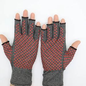 【Local Stock】SRIEI 1 Pair Arthritis Compression Gloves Breathable Non-slip Fingerless Glove Fitness Gloves Health Care Gloves for Rheumatoid & Osteoarthritis Pain Relief