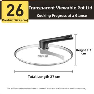 COOKER KING | Steel Glass Frying Pan Lid 32cm 30cm