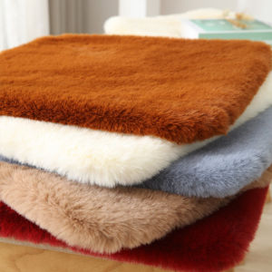 Thickened Rabbit Fur Chair Pad for Office And Home Use Anti-Slip Dining Table Seat Cushion Student Stool Padded Assorted Colors