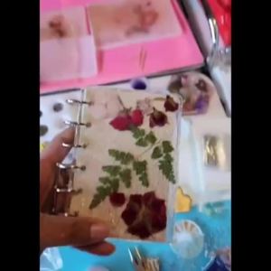 25Pcs Epoxy Resin A4 Large Notebook Cover Silicone Molds A4 A5 A6 A7 Bookmark 25Pcs Loose Leaf Binder Rings Kit DIY Casting