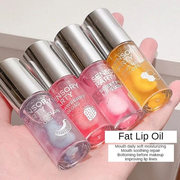 Transparent Glass Lip Oil Lip Plumping Serum Lip Balm Moisturizing ...