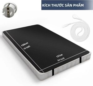 Tấm Thảm Tiếp Đất Cỡ Queen Với Dây Dài 15ft Chất Liệu PU Chống Tĩnh Điện Giúp Cải Thiện Giấc Ngủ Giảm Căng Thẳng Và Giảm Đau