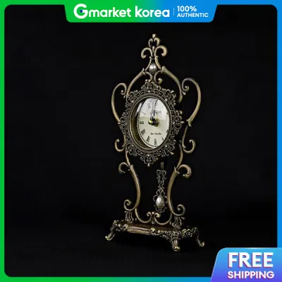 Đồng hồ quả lắc để bàn hình trái tim trang trí nội thất thiết kế cổ điển dễ thương.