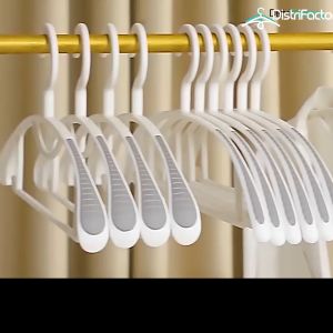 Ultra Wide Seamless Hanger Baju No Trace Hanger Non Trace Wide Shoulder Hanger Anti-slip Strip Durable White Hangers