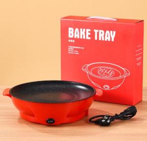 Multifunctional Electric BBQ Grill 26cm Square Mini Electric Baking Tray Pancake Steak Electric Wok Kitchen Fry Pan Baking Tray