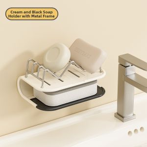 HALEXIONG | Water Draining Wall-Mounted Soap Holder Rack