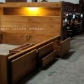 Dipan Box Custom Minimalis Warna Natural Doff, Tempat tidur Box kayu jati TERMURAH ,BISA COD. 