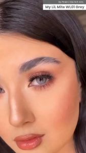 OLALILA Softlens Lil Mite Grey Wedding Natural Lens 14.5mm By Pinkin Normal & Minus