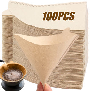 100Pcs Disposable Coffee Paper Filter for Coffee / Hand-poured Coffee Filter / Drip Fan-shaped Filter / Pour Over Filter