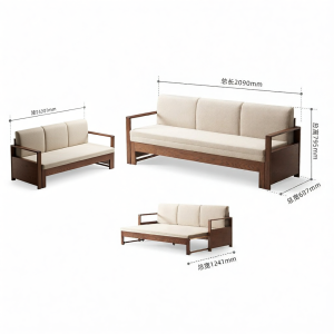 YUANSHI YUANSU | Solid Wood Foldable Sofa Bed Oak