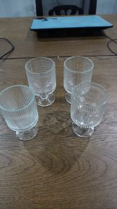 แก้ววินเทจ แก้วตกแต่งลายดอกไม้ แก้วน้ำลายแนวตั้ง อุปกรณ์บาร์น่ารักแก้วกาแฟเย็น แก้วทรงโบราณ