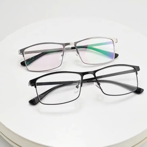 Cermin Mata Baca Titanium Ultra-Cahaya Cahaya Definisi Tinggi Perniagaan Lelaki Cermin Mata Membaca Anti-Biru Cahaya Anti-Keletihan Diopter0.00 to +4.00