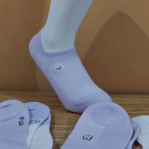 S22B 5Pasang Kaus Kaki Wanita Hidden Fashion Flat Shoes Kaos Kaki Pendek Hidden Import Premium