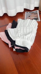 KILY Korean Highwaist Pleated Mini Skort Layered Mini Skirt with Inner Shorts for Women A-Line Tennis Style 7A0074