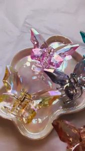 HOKKIE JP1873 Jepit Rambut Motif Kupu-Kupu Butterfly Kristal Transparan Hair Clip Fashion Rambut