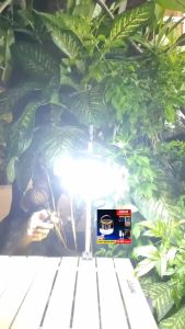 KING Lampu LED Camping Tenda Solar super terang Light Solar Panel Waterproof Cool White 280W - G13