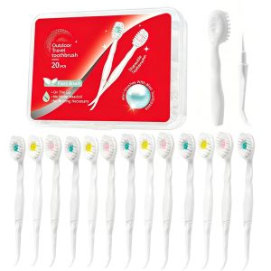 Bàn Chải Đánh Răng Dùng Một Lần YUNCHi YS05 Lông Mềm Kết Cấu Hạt Không Cần Nước Kèm Kem Đánh Răng Nhiều Vị 20 Chiếc Cho Hơi Thở Thơm Tho Dành Cho Người Lớn Loại Cầm Tay.