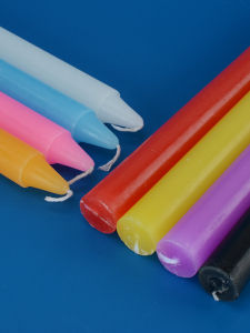 Home Use Emergency Lighting: Colorful Extended Stick Purple Candle & No Smoke Odor Decorative Ornaments