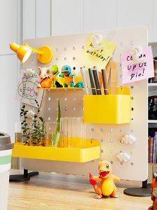 WEINIMEI | Multi-level Desktop Organizer Bookshelf Storage Perforated Panel