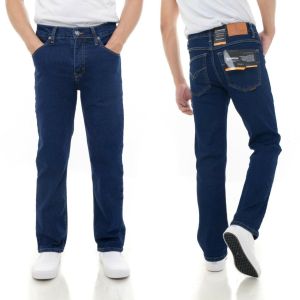 Celana Jeans Panjang Pria Standar Stretch Melar Tebal Denim Slimfit Skinny 28-38 Warna Hitam