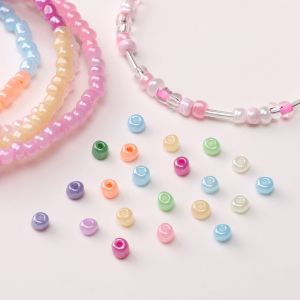 15g/bag 4mm Glass Rice beads Cream Series Round Seed Loose Spacer Beads For Handmade Bracelet Necklace Earring Keychain DIY Craft Jewelry Making Accessories