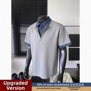 LIUBU | Black Illusion Two-Piece Collared Short-Sleeve Polo T-Shirt