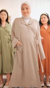 Momiasi – Yuki Home Dress Kimono Lengan Panjang – Daster Busui Lahiran Friendly- Maternity Hospital Kimono Rayon