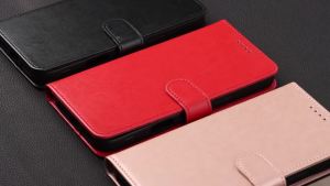 Leather Phone Case for IPhone 17 16 15 14 13 12 11 with Wrist Strap Scratch-Resistant Shockproof Wallet-Style Protective Case