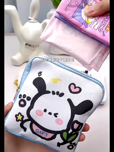 Túi Canvas Mini Cute Hoạt Hình – Đựng Mỹ Phẩm Phụ Kiện Đồ Cá Nhân (Giao Mẫu Ngẫu Nhiên)