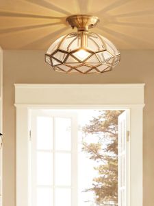 MINGRU | Bronze Ceiling Light for Small Spaces