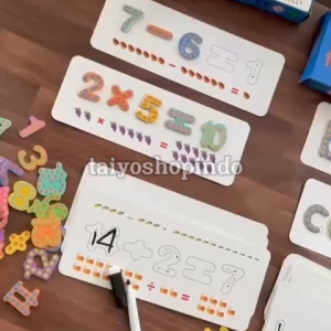 TAIYO Alphabet Pen Card Mainan Montessori Edukasi Reusable Wipe Cleac Activity Puzzle Angka Huruf Kids Toys