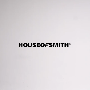 House of Smith Kaos Pria Lengan Pendek - Logo White Flock Gb #2 - T Shirt