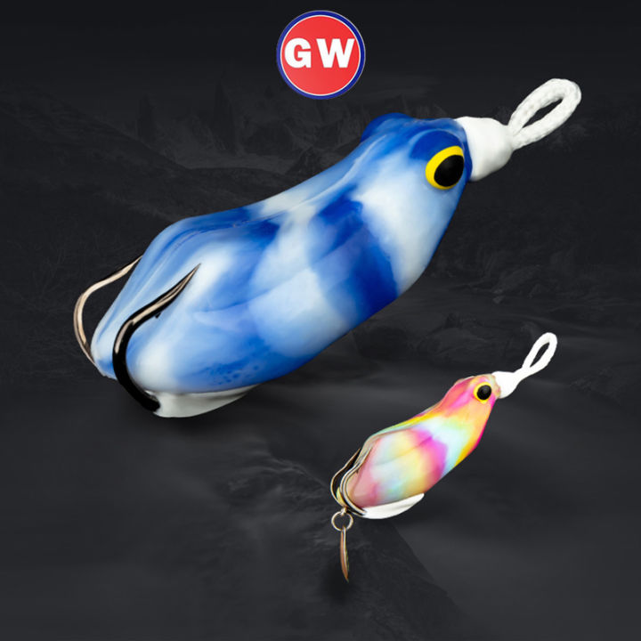 6.5cm/15g Soft Frog 1PCS Topwater Bass Fishing Frog Lure 7 Colors Floating  Snakehead Saltwater Soft Plastic Toad Lure