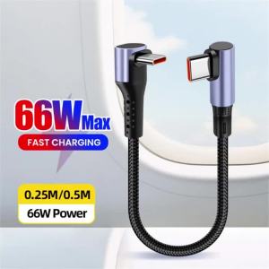 OLAF | Cáp USB/Type-C Sang Type-C 66W Dual Elbow Sạc Nhanh Truyền Dữ Liệu Cho Điện Thoại iPhone Samsung Xiaomi Huawei POCO Oneplus