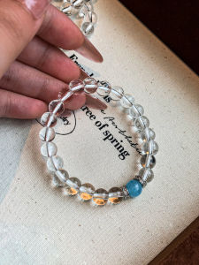 CAFFTI | Mood Stabilizing Luxurious Natural Aquamarine Bracelet