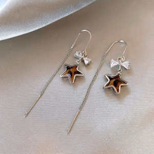 New Butterfly Knot Star Leopard Print Tassel Womens Earrings Unique Design Sensation Elegance Versatile High-End Feeling Ear Jewelry